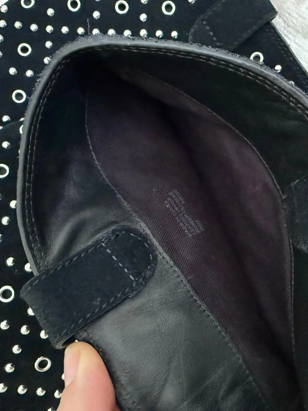 EUC Michael Kors Sally Studded Women Boots Black Suede Knee High